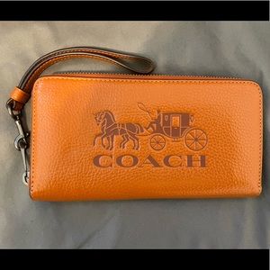 COACH Long Zip Around Wallet With Horse And Carriage